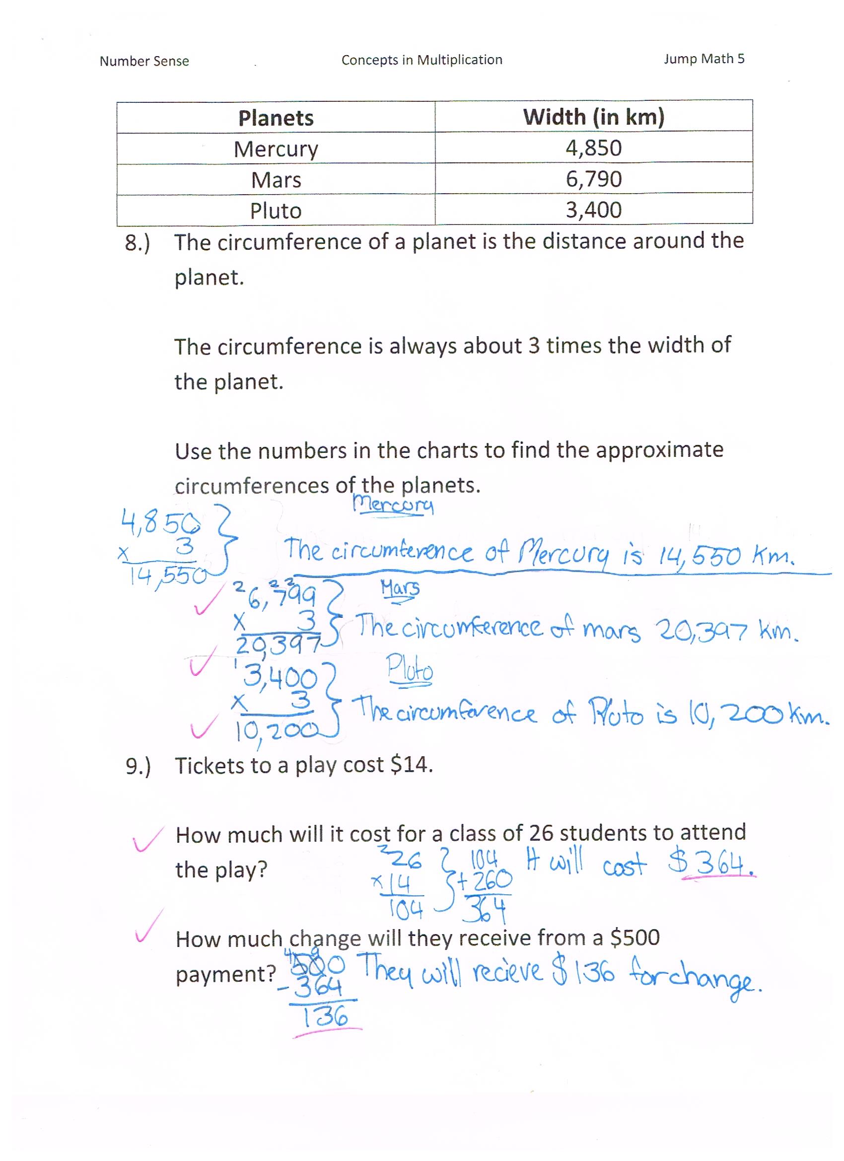 jump math 5 1 number sense multiplication page 77 jessica s school work projects