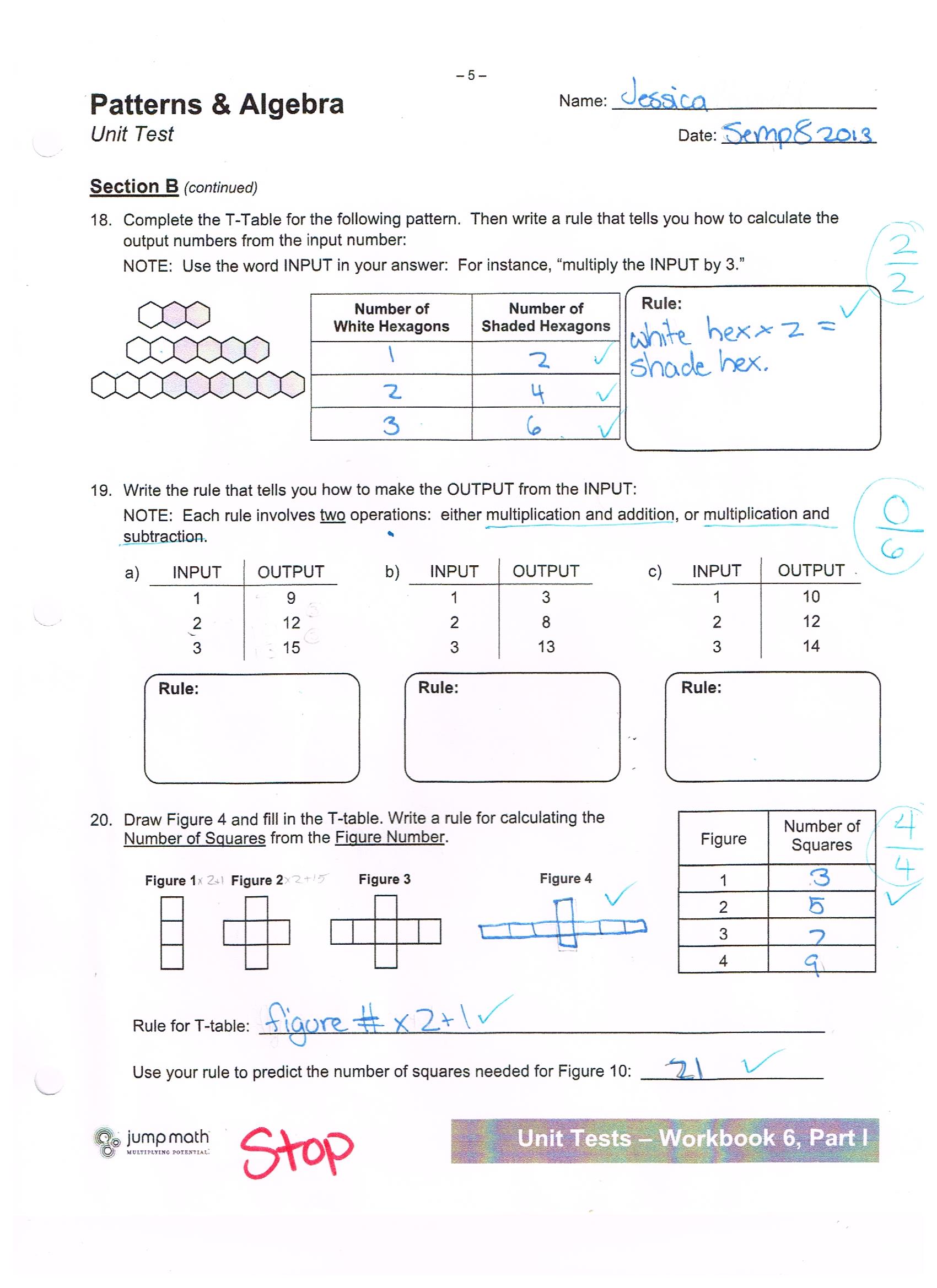 2013-14 Gr6 Math  Jessica's School Work & Projects
